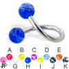 Marble ball twisted barbell, 12 ga