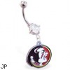 Mspiercing Belly Ring With Official Licensed NCAA Charm, Florida State Seminoles