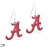 Mspiercing Sterling Silver Earrings With Official Licensed Pewter MLB Charms, Atlanta Braves