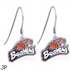 Mspiercing Sterling Silver Earrings With Official Licensed Pewter NCAA Charm, Oregon State Beavers