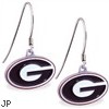 Mspiercing Sterling Silver Earrings With Official Licensed Pewter NCAA Charm, University Of Georgia 