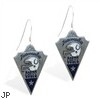 Mspiercing Sterling Silver Earrings With Official Licensed Pewter NFL Charm, Indianapolis Colts