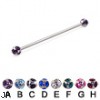 multi gem ball long barbell (industrial barbell), 14 ga