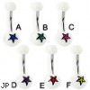 Nautical star logo belly ring