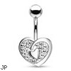 Navel Ring With Heart