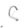 Nose screw with half ball, 18 ga or 20 ga