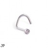 Nose Screw With Jeweled Ball, 20 Ga