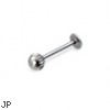 Notched ball labret, 18 ga