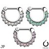 Opalites Paved Surgical Steel Septum Clicker Ring