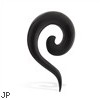 Organic ebony wood spiral taper