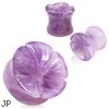 Pair Of  Natural Amethyst Flower Saddle Plugs