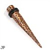 Pair of Acrylic leopard print taper