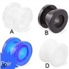 Pair Of All UV Light Reactive Acrylic Screw Fit Flesh Tunnels