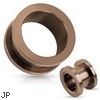 Pair Of Bronze Screw Fit Flesh Tunnels