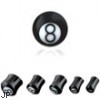 Pair Of Buffalo Horn 8 Ball Saddle Plugs