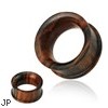 Pair Of Concave Double Flat Flared Tunnel Organic Sono Wood Plugs