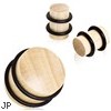 Pair Of Crocodile Wood Solid Plugs with O-Rings