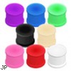 Pair Of Flexible Colored Silicone Double Flared Plugs