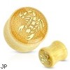 Pair Of Golden Scorpion Enamel Inlay Organic Bamboo Saddle Fit Plugs