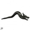 Pair of Horizontal organic buffalo horn dragon talon