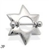 Pair of large star nipple shields, 14 ga