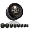 Pair Of Mummy Skull Acrylic Saddle Plugs