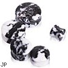 Pair Of Natural Zebra Stone Saddle Plugs