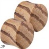 Pair Of Organic Natural Zebra Wood Saddle Plugs