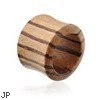 Pair Of Organic Natural Zebra Wood Saddle Tunnels