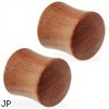 Pair Of Organic Saba Wood Saddle Plugs