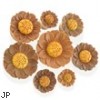 Pair Of Organic Wooden Lotus Flower Saddle Fit Plugs