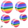 Pair Of Rainbow Saddle Plugs