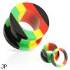 Pair Of Rasta Tunnels with Threaded Back