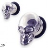 Pair Of Skull Head Stainless Steel Plugs