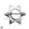 Pair of star nipple shields, 14 ga