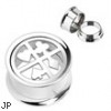 Pair Of Steel Poker Suit Plate Top Screw-Fit Tunnels