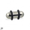 Pair Of Titanium Plugs with Rounded Edges