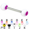 Panda ball titanium straight barbell, 14 ga