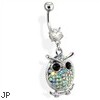 Paved Owl Belly Ring
