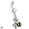 Paved Teddy Bear Navel Ring