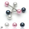 Pearl ball tongue ring