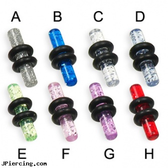 10 gauge glitter plug, glitter bitch, plugs ear jewelry, plug ear piercing guidlines, plugs body jewelery, childrens ear piercing
