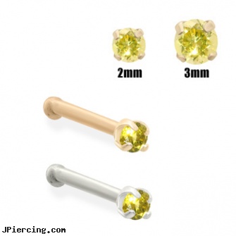 14K Gold Yellow Diamond Nose Bone, hot candy 14kt gold belly rings, 14k gold belly button ring, gold eyebrow ring, yellow gold diamond nose ring, diamond nipple ring