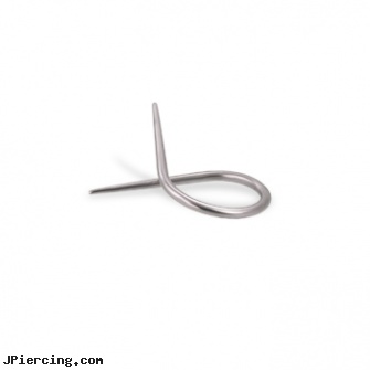 16 gauge steel twisted pincher, cold steel body jewelry, surgical stainless steel navel jewelry, buy stainless steel lip ring, twisted barbell, care of navel rings
