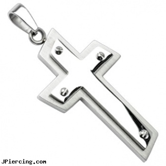 316L Stainless Steel Bolted Cross Pendant, 316l jewelry cards, stainless steel triple cock ring, stainless steel piercing body jewelry, navel jewelry surgical stainless steal internal thread, surgical steel body piercing jewelry