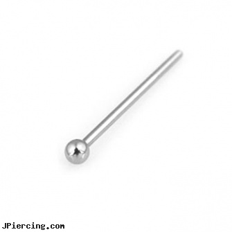 316L Surgical stainless steel customizable nose stud with ball, 316l jewelry cards, navel jewelry surgical stainless steal internal thread, surgical steel navel rings, surgical stainless steel body jewelry, stainless steel cock ring