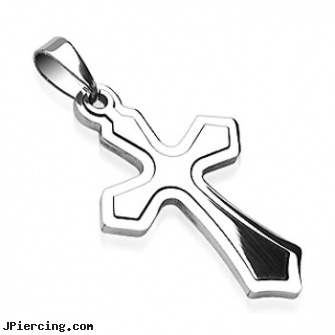 316L Surgical Steel Cross Pendant, 316l jewelry cards, surgical steel body piercing jewelry, surgical steel flat disc nose stud, surgical placement of rings in cock and scrotum, navel steel belly button