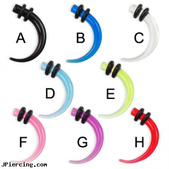 4 gauge acrylic talon, body jewelry plugs acrylic, 10 gauge acrylic tapers, acrylic body jewelry, labret talon, labret talons