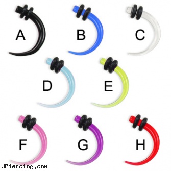 8 gauge acrylic talon, acrylic eyebrow rings, acrylic labrets, acrylic nose studs, labret talons, talon labret