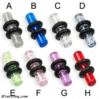 8 gauge glitter plug, glitter bitch, plugs dragon ear jewelry, body jewlery ear piercing plugs getting started, piercing ear plugs, starter ear rings bulk wholesale
